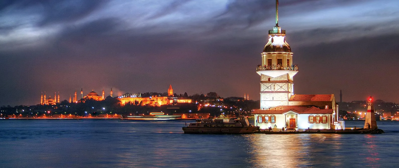 Vue du Bosphore et d’Istanbul au coucher du soleil